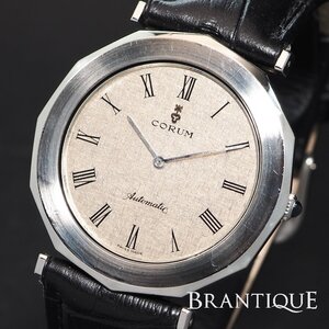 【希少品 薄型ケース ローマンインデックス】CORUM コルム ライオンハート SS 革 58800 SS AT メンズ 腕時計 「25470」