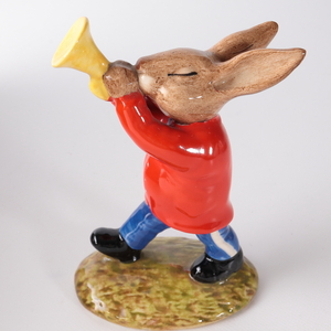 ◆◇ROYAL DOULTON ロイヤルドルトン トランぺッター バニキンズ TRUMPETER BUNNYKINS うさぎ フィギュリン 陶器 置物◇◆