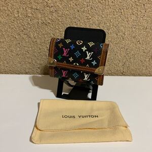 良品　 LOUIS VUITTON ルイヴィトン モノグラム　マルチカラー　 コインケース 小銭入れ 財布　ブラック系