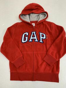 ■ＧＡＰ■新品■ロゴパーカー■１５０■赤■ギャップ■フリース■ジップアップ■人気のタイプ21●5.4-2