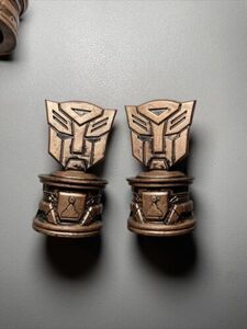 Gold Autobot Emblem Pawn Piece 2006 Hasbro Transformers Chess Lot Set 2 piece 海外 即決