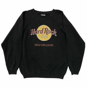 1980s Hard Rock CAFE ハードロックカフェ スウェット シャツ トレーナー 長袖 トップス ブラック VINTAGE ビンテージ 古着 80s 80年代 90s