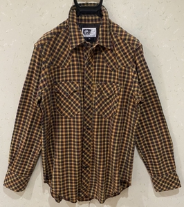 ＊エンジニアドガーメンツ ENGINEERED GARMENTS ネペンテス チェック ウエスタンシャツ ネルシャツ トップス USA製 M　　　 　 BJBB.E