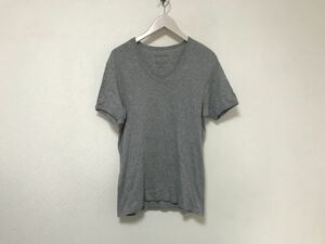 本物ジースターロウGSTARRAWコットンVネック半袖TシャツメンズグレーLビジネススーツストリートアメカジサーフミリタリーインナー