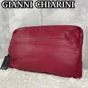 タグ付き　未使用　ジャンニキャリーニ　クラッチバッグ　セカンドバッグ　レザー GIANNI CHIARINI キアリーニ ポーチ　メンズ　レディース