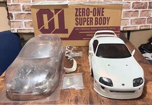 01ZERO-ONE TOYOTA A70 SUPRA BODY 1/10新品未使用&作成途中ボディ+関連部品　電動ツーリングカー用ボディ　ABC HOBBY 