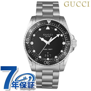 グッチ DIVE クォーツ 電池式 腕時計 ブランド メンズ GUCCI YA136301B アナログ ブラック 黒 スイス製