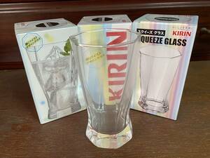 KIRIN　キリン　麒麟　スクイーズグラス＜SQUEEZE　GLASS＞7脚セット　新品・未使用