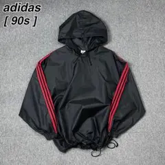 90s adidas ナイロンプルオーバー フーディ パーカー 薄手 アディダス