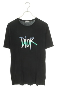 ディオール Tシャツ 20AW 033J600D0589 サイズ:M DIOR AND SHAWNロゴ刺繍Tシャツ 中古 BS99