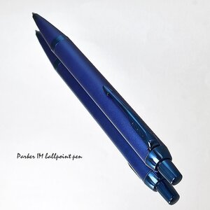 ■▲【PARKER / パーカー】IM / アイエム ボールペン モノクローム ブルー 青 卓越したPVD仕上げのトリム 新品 1円～ /PAR235