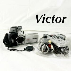 ▲ victor MEGA PIXEL デジタルビデオカメラ 2005年製 ビクター GR-DF570 現状品販売 通電未確認 【OTAY-475】