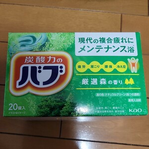 バブ 厳選森の香り 20錠炭酸入浴剤　疲労　腰痛　肩こり　冷え性花王バブ 入浴薬用入浴剤 花王バブ 入浴剤 あったか バブ こだわり ゆず 