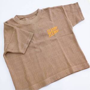 【新品未使用】Ocean&Ground オーシャン&グラウンド 110cm トップス　半袖　Tシャツ　ネブラ　ベージュ　ワイド　おしゃれ　ブラウン