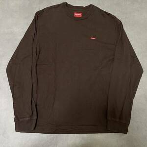 Supreme シュプリーム Small Box Logo スモールボックスロゴL/S Tee ロンT ロングスリーブ　Tシャツ 茶色　ブラウン　 Sサイズ