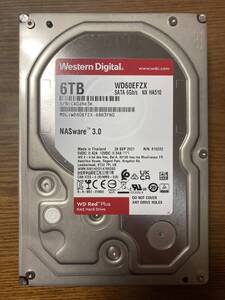 【状態◎】Western Digital ウェスタンデジタル Red Plus WD60EFZX 3.5インチHDD 6TB（NAS向けHDD）