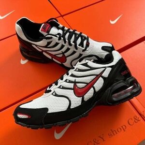 27.5cm 新品 NIKE AIR MAX TORCH 4 ナイキ エアマックス トーチ4 スニーカー 白 黒 赤 ホワイト ブラック レッド シューズ CU9243-100