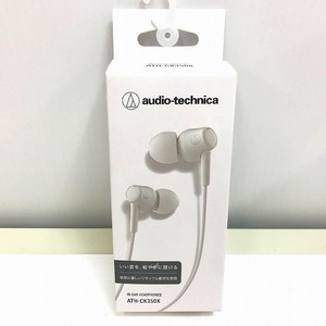 【未使用】 オーディオテクニカ audio-technica イヤホン カナル型 [φ3.5mm ミニプラグ] ホワイト ATH-CK350X