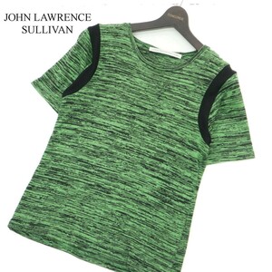 JOHN LAWRENCE SULLIVAN ジョンローレンスサリバン 切替★ 半袖 コットン ニット カットソー Tシャツ Sz.34　メンズ 日本製　A3T06850_6#D