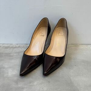 美品◆クリスチャンルブタン◆ポインテッドトゥ◆パンプス◆ブラウン 35 Christian Louboutin ハイヒール シューズ レディース 