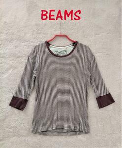 BEAMS ビームス ボーダー　半端袖　カットソー Tシャツ　m40470893699