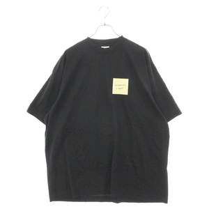 VETEMENTS ヴェトモン 24SS Sticker Logo T-Shirt ステッカーロゴプリント半袖Tシャツ クルーネックカットソー ブラック UE64TR430B