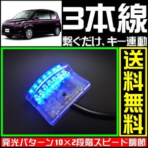 トヨタ スペイドに■青,LEDスキャナー■3本線繋ぐだけ ダミー セキュリティー★varadのようにバイパーやクリフォードへも接続可能