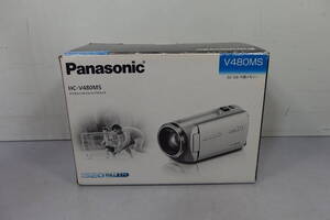 ◆未使用 Panasonic(パナソニック) フルHDビデオカメラ 光学50倍 大容量32GB HC-V480MS ホワイト 高性能ハイブリッド手ぶれ補正 SDカード