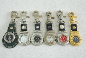 F287 キーホルダー 懐中時計 Zippoなど 6点セット ヴィンテージ アクセサリー クォーツ 大量 まとめて おまとめ まとめ売り 色々 不動品 