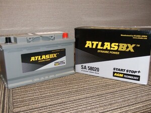 新品バッテリー アトラス ATLAS AGM 58020 80ah 適合 ジャガー Xタイプ エステート (2004-2010) BMW E39 525i 528i グランドチェロキー