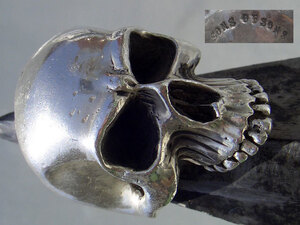 卍 90S 強烈なオーラ シルバー骸骨 髑髏 Crazy Skull Ring CHI-CHI