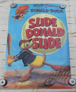 ディズニーポスター「ドナルド・ダック SLIDE DONALD SLIDE」スモール・プラネット社企画販売