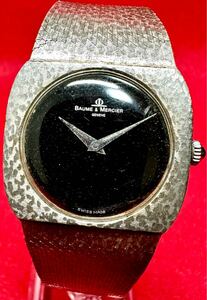 1円〜 Y 希少 ブラック BAUME&MERCIER ボーム&メルシエ 重量62.3g メンズ レディース 手巻き アンティーク ジャンク 時計 992649988