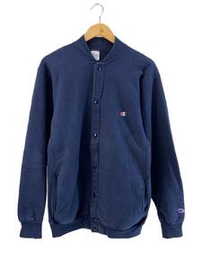 Champion◆90S/RW/スナップカーディガン/目有り/カーディガン(厚手)/XL/コットン/NVY/無地