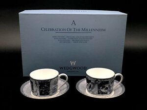 Wedgwood ウェッジウッド ミレニアムコレクション 21世紀 カップ＆ソーサーペア インペリアルシェイプ 限定品 1999年 化粧箱あり