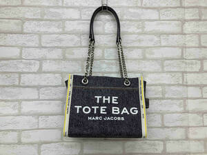 MARC JACOBS THE TOTE BAG マークジェイコブス トートバッグ チェーン レディース ブラック デニム レザー 小さめバッグ カジュアル