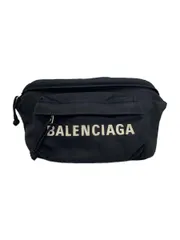 BALENCIAGA WHEEL BELT PACK ウエストバッグ ポリエステル ブラック 533009 スレ・ヨゴレ有