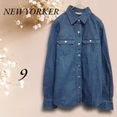 T6387【NEWYORKER】ニューヨーカー 長袖 デニムシャツ M