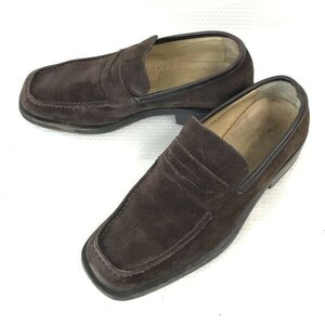 80s-90s?/Vintage★グッチ/GUCCI★スエード本革/ローファ/モカシン【40.5E/25.5/茶/BROWN】スリッポン/ビジネス/dress shoes◆pD-108