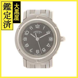 HERMES　エルメス　クリッパー　CL4.218　SS　ブラック　レディース　クォーツ　2148103665509【432】