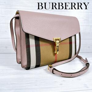 BURBERRY バーバリー マッケン ショルダーバッグ ボディバッグ 斜め掛け チェック柄 ピンク 3980826 クロスボディーバッグ MACKEN 3997187