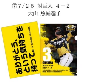 実物画像2〜4枚目　阪神タイガース 優勝記念 限定 クリアファイル 大山悠輔 選手名鑑付　A4サイズ