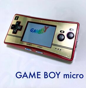 動作確認済み！Nintendo 任天堂 GAMEBOY micro ゲームボーイミクロ OXY-001 ハッピーマリオ 20th記念モデル ☆ ゲームカセット付 現状品