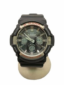 CASIO◆ソーラー腕時計・G-SHOCK/デジアナ/ラバー/BLK/BLK