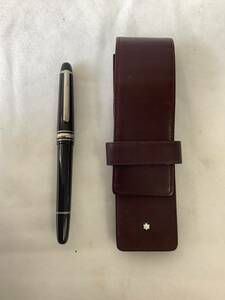 ○営TK059-A12S60【埼玉発】MONTBLANC 万年筆 18K モンブラン マイスターシュテュック ペン先 筆記用具 MEISTERSTUCK ブラック 