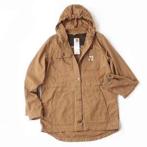 carhartt カーハート フード付ダックジャケット 4ポケット キャメル (XL) レディース