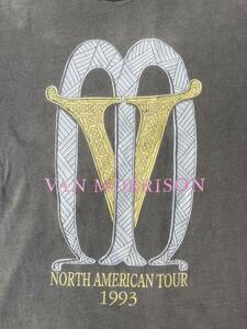 90s USA製 VAN MORRISON Tシャツ XL 黒　ヴァンモリソン 1993年製 NORTH AMERICAN TOUR ツアーTシャツロックVINTAGE ヴィンテージ 90年代