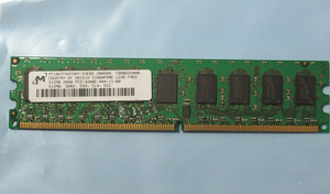 Micron製　PC2-4200E-444-11-B0 512MB DDR-533 CL4 / 200509