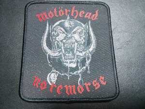 MOTORHEAD 刺繍パッチ ワッペン no remorse / metallica anthrax accept helloween slayer iron maiden black sabbath