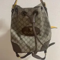 GUCCI グッチ巾着型2WAYリュックサックバックパック茶ブラウン473875